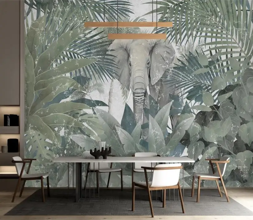 custom wallpaper Elephant landscape for bedroom walls Living room background wall 3D mural | Обустройство дома