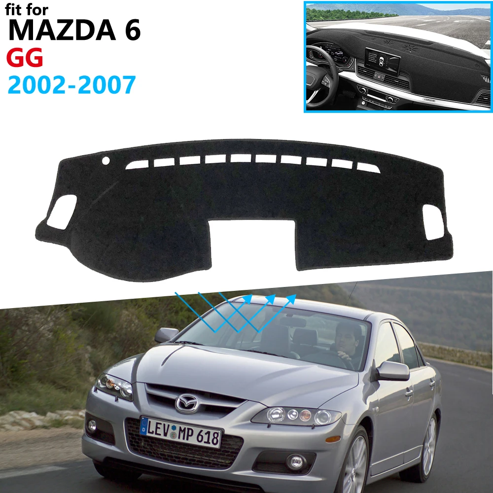 Защитная накладка на приборную панель для Mazda 6 2002 ~ 2007 GG автомобильные аксессуары