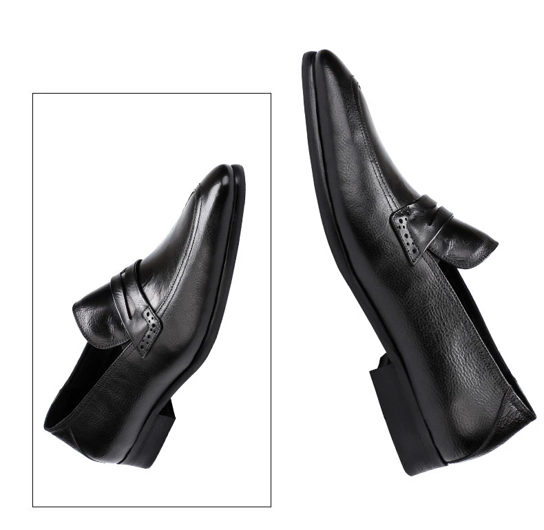 Phenkang/мужские кожаные туфли; модельные туфли в деловом стиле; мужские брендовые туфли из натуральной кожи; Черные слипоны с кисточками; свадебные мужские туфли
