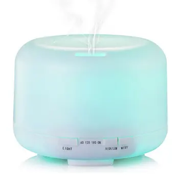 

Smart LED Lights Coronwater 500ml Aroma Essential Oil Diffuser Ultrasonic Air Humidifier 7 Color Changing for Office Home