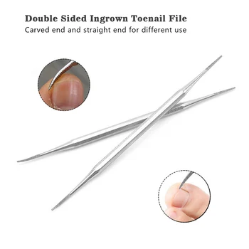 

Toe Nail File Foot Nail Care Hook Ingrown Double Ended Ingrown Toe Correction Lifter File Manicure Pedicure Toenails Clean Tool