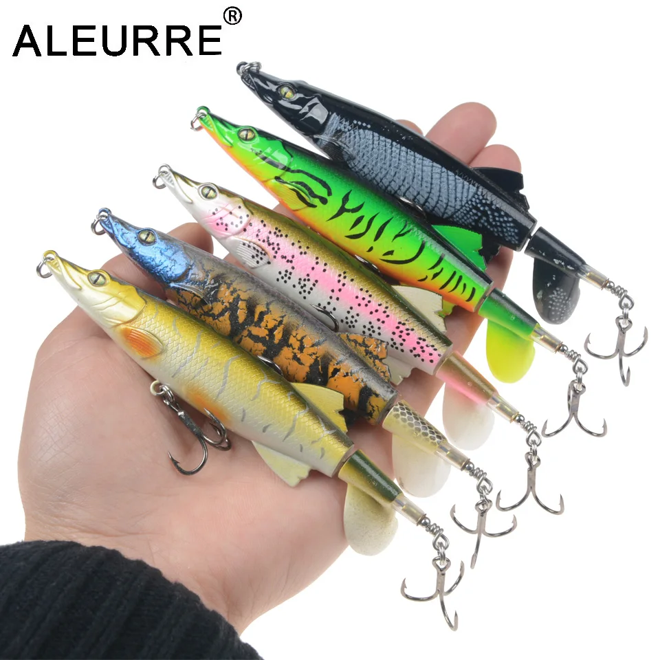 

1PCS Whopper Popper 16g/13cm Topwater Fishing Lure Artificial Bait Hard Plopper Soft Rotating Tail Fishing Tackle Geer Pesca