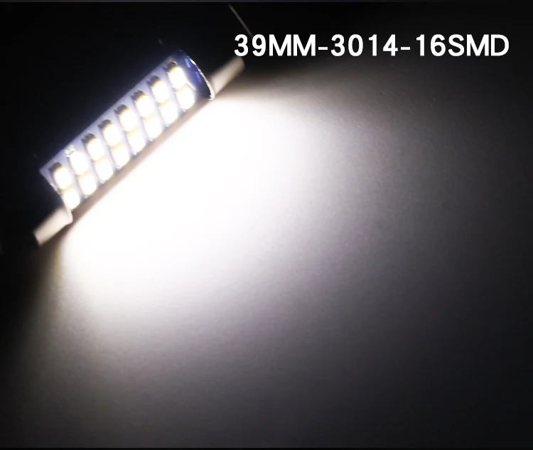 Супер яркая 16Smd Светодиодная лампа C5W C10W супер 3014 Smd Canbus без ошибок авто Интерьер