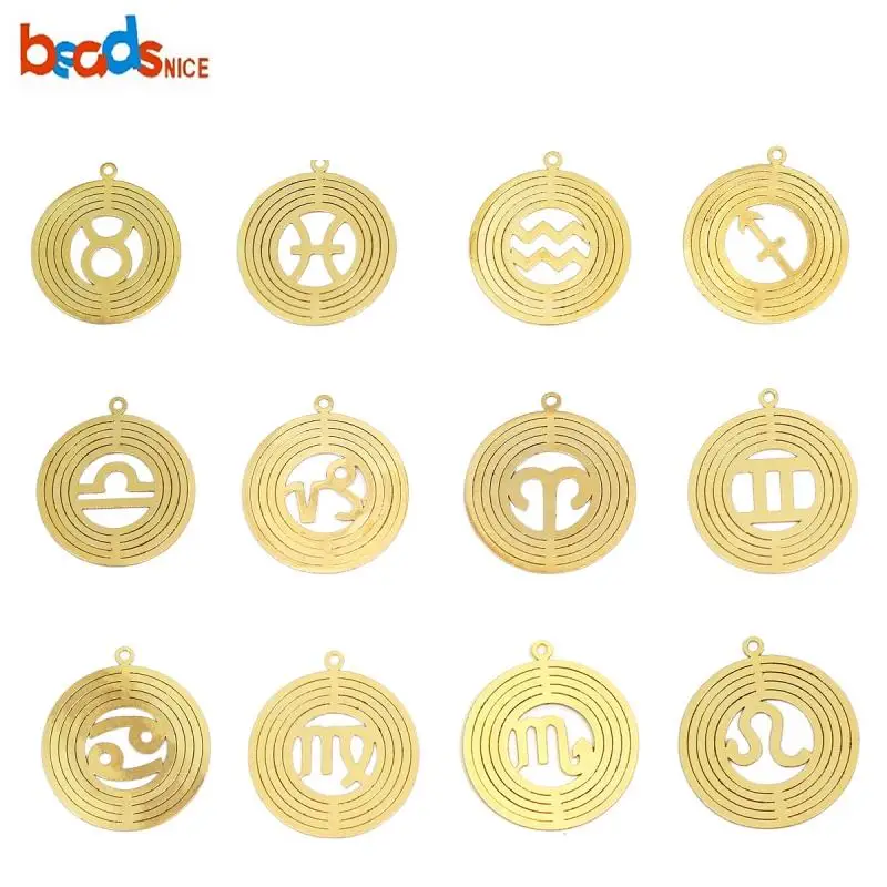 Beadsnice ID40157smt4 Pendant for Necklace &amp Bracelet Jewelry Making Wholesale Gold Filled Constellation Charm | Украшения и