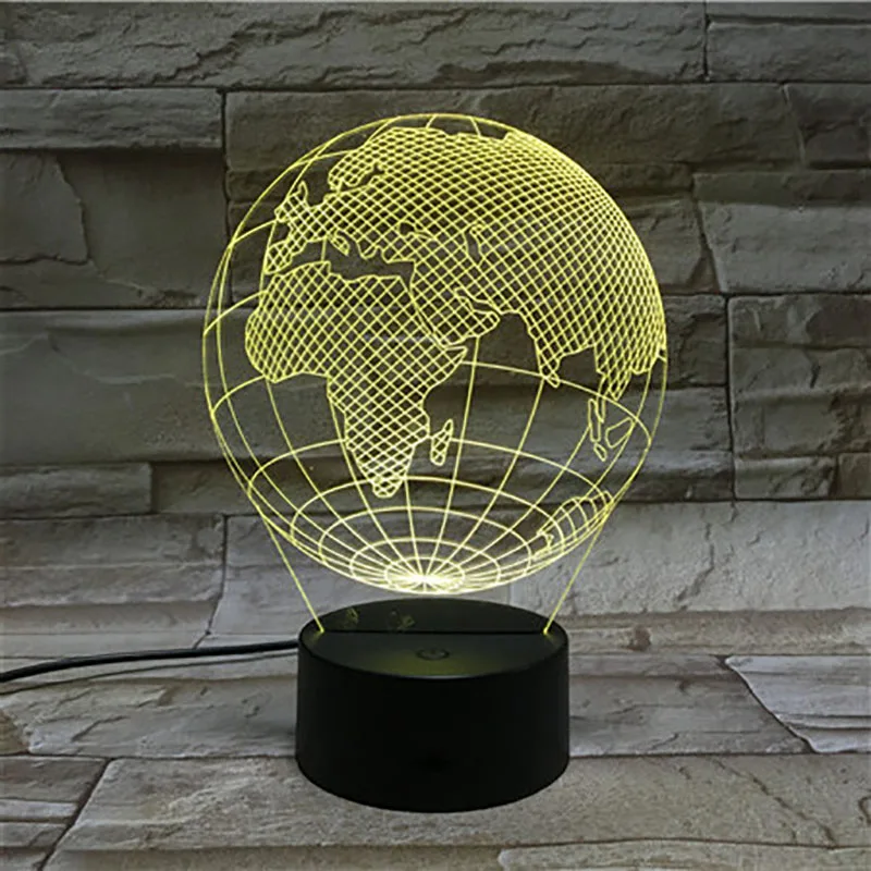 3D лампа Tellurion The Earth eurasia Africa, цветная, с удаленной атмосферой, подарок для детей, светодиодный ночник, светильник, 3D иллюзия