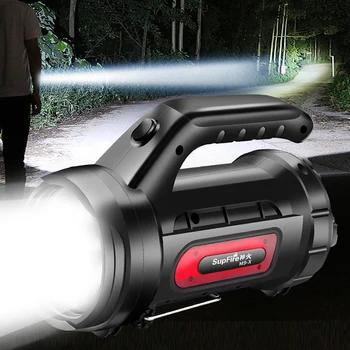 

High Powerful Portable Spotlight LED Flashlight 18650 M9-X Work Light Camping Tent Lamp Outdoor Sports Long Shots Searchlight