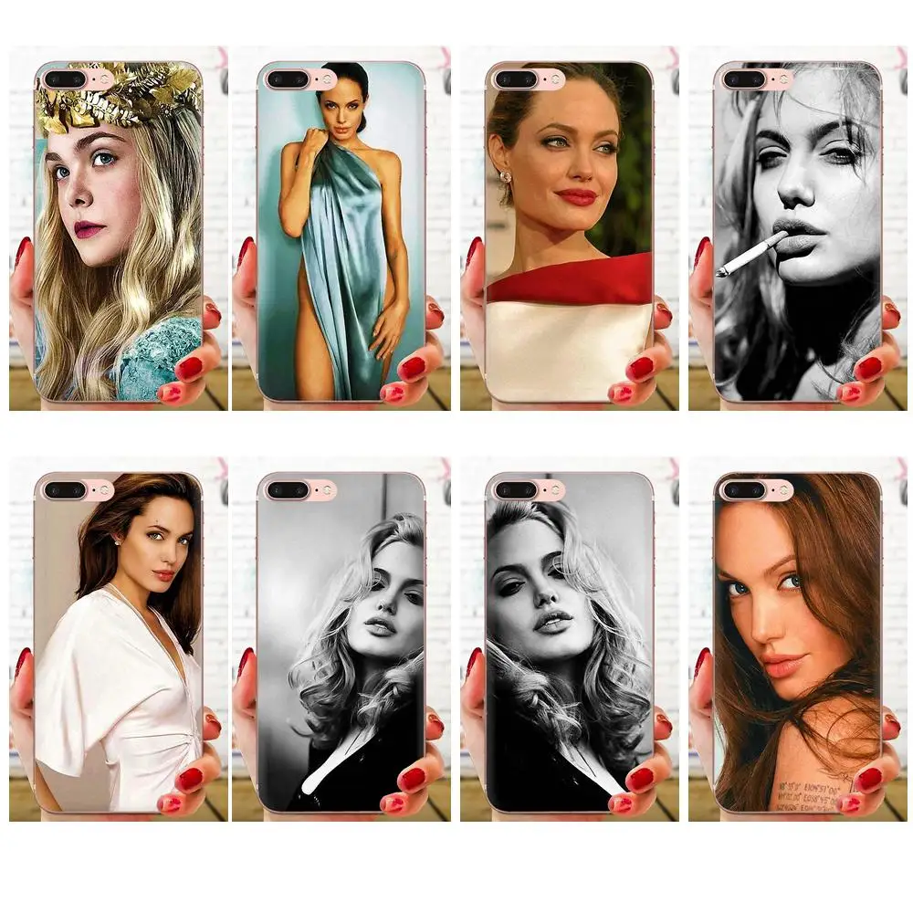 Angelina Jolie для Xiao mi 3 4 4C 4i 5 5s 5X6 6X8 SE Pro Lite A1 Max x 2 Note мягкие прозрачные чехлы | Мобильные
