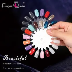 FingerQueen 10 шт./партия цветные колеса накладные ногти Советы цветная карта для практики дизайна ногтей инструменты для отображения маникюра
