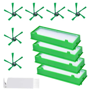 

Replacement Parts 6 Side Brush & 4 Hepa Filters & 1 Cleaning Tool Accessories Kit for Vorwerk Kobold VR200 VR300
