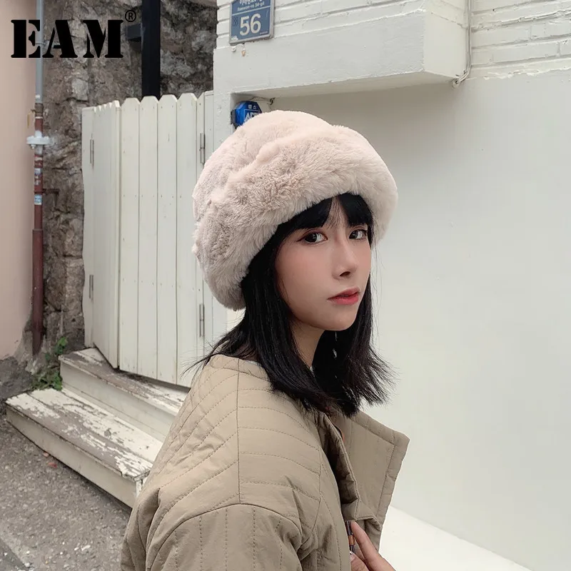 

[EAM] Women Brief Keep Warm Fishermen Hat New Round Dome Temperament Fashion Tide All-match Spring Autumn 2020 1M797