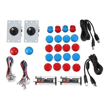 

2 Players DIY Arcade Kit USB to Joystick Arcade DIY Parts Kit USB Encoder for PC Windows MAME Raspberry Pi