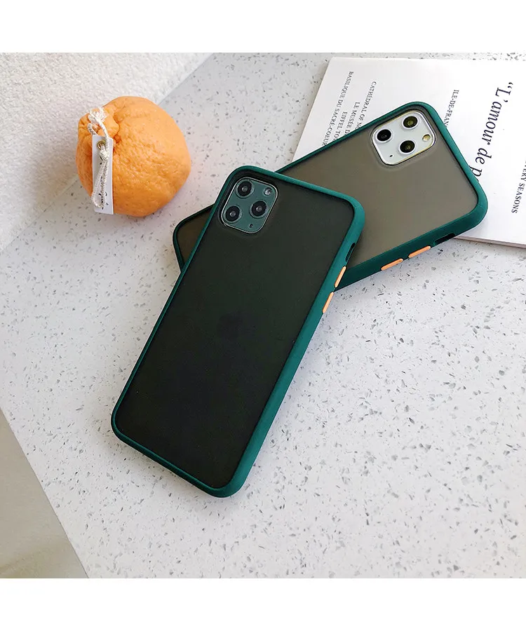 Простой матовый прозрачный чехол для мобильного телефона iPhone 11 Pro X XR XS Max 8 7 6 6S Plus силиконовый мягкий чехол Защита от падения