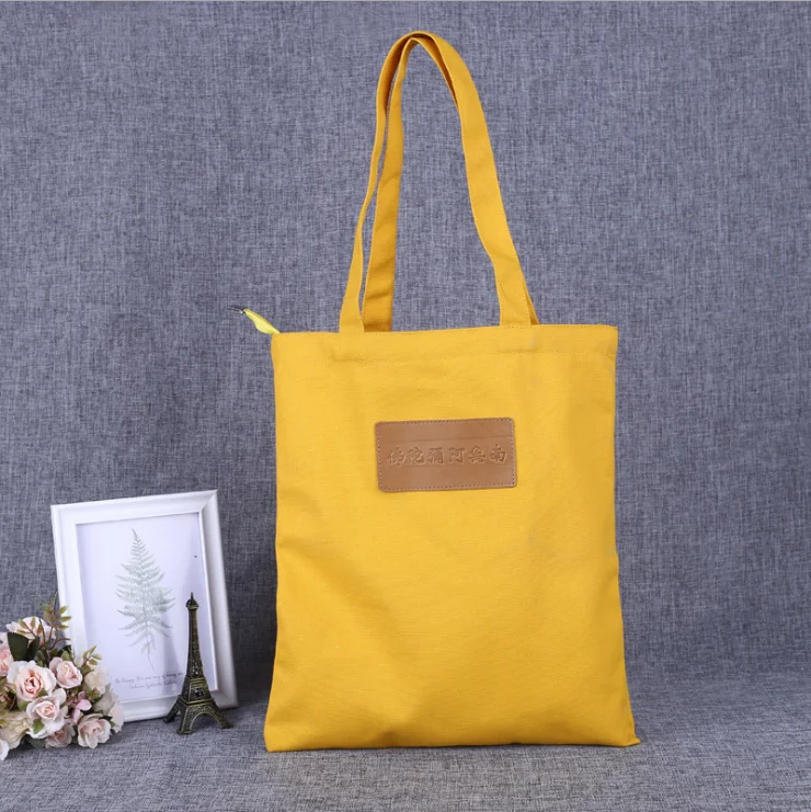 Unisex Handbags Custom Canvas Tote Bag Print Text Your Design Grocery Daily Use Reusable Cotton Travel Casual yellow ShoppingBag | Дом и сад