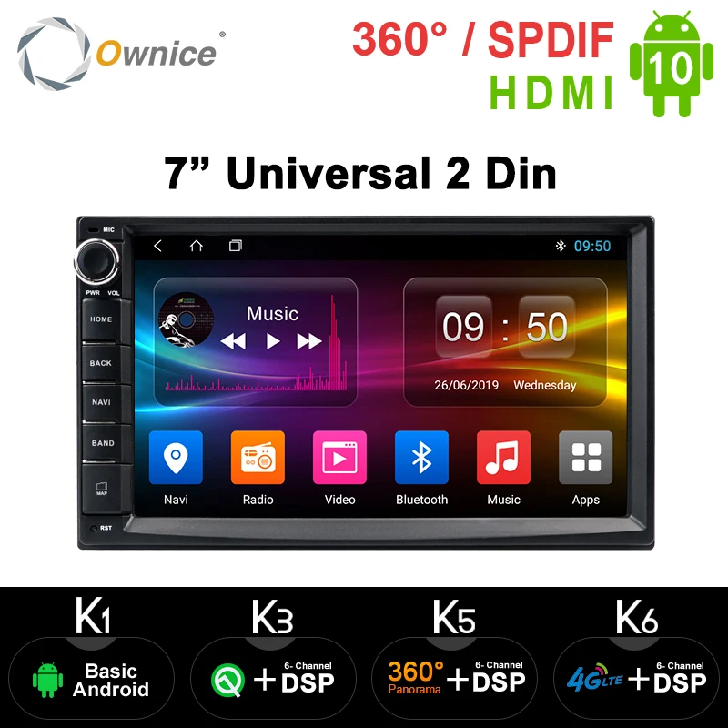 Ownice K3 K5 K6 Android 10 0 Восьмиядерный радио 2 DIN 4 Гб ОЗУ 64 ПЗУ универсальный GPS РАДИО WiFi
