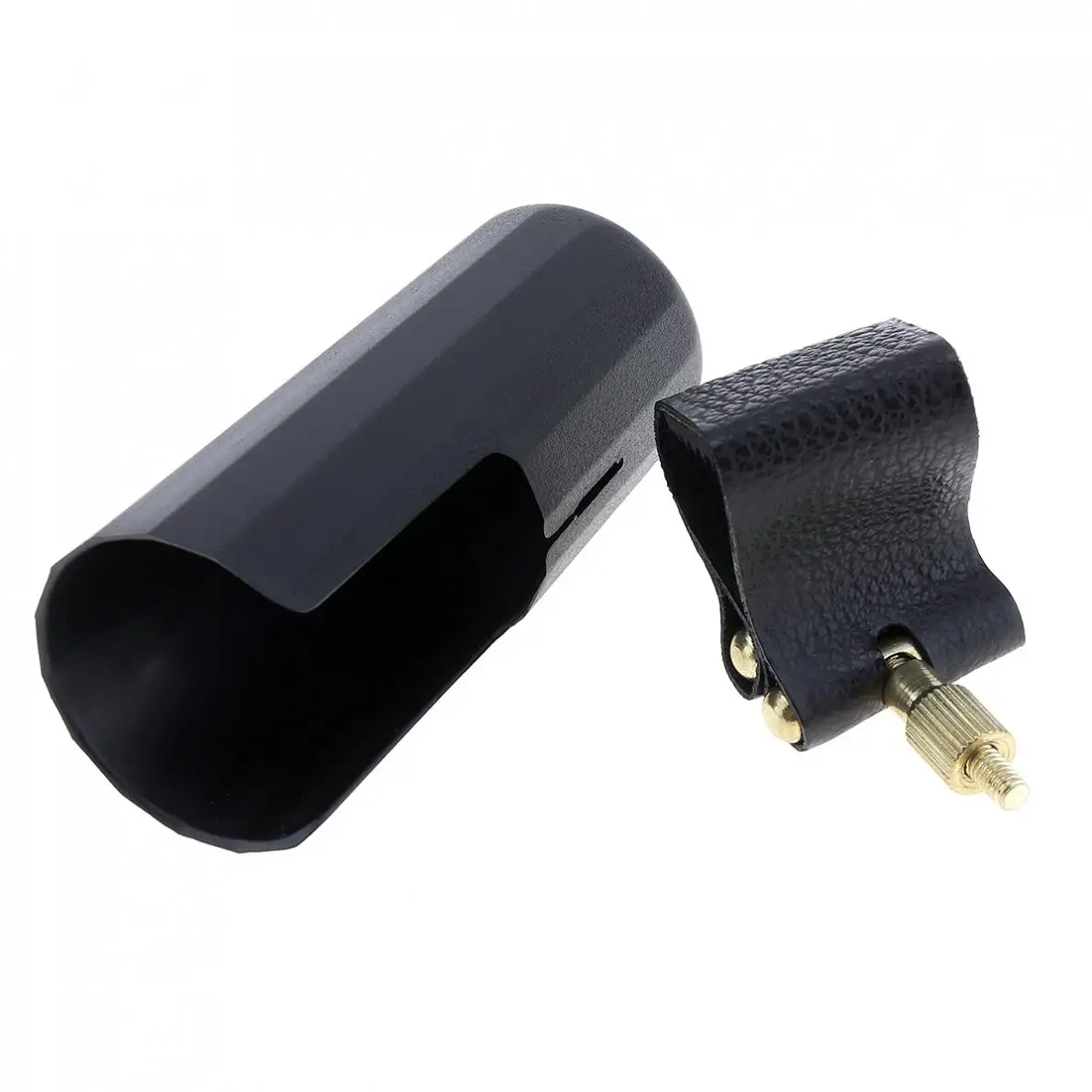 Practical Professional Alto Saxophone Mouthpiece Cap & Leather Clip Musical Instruments