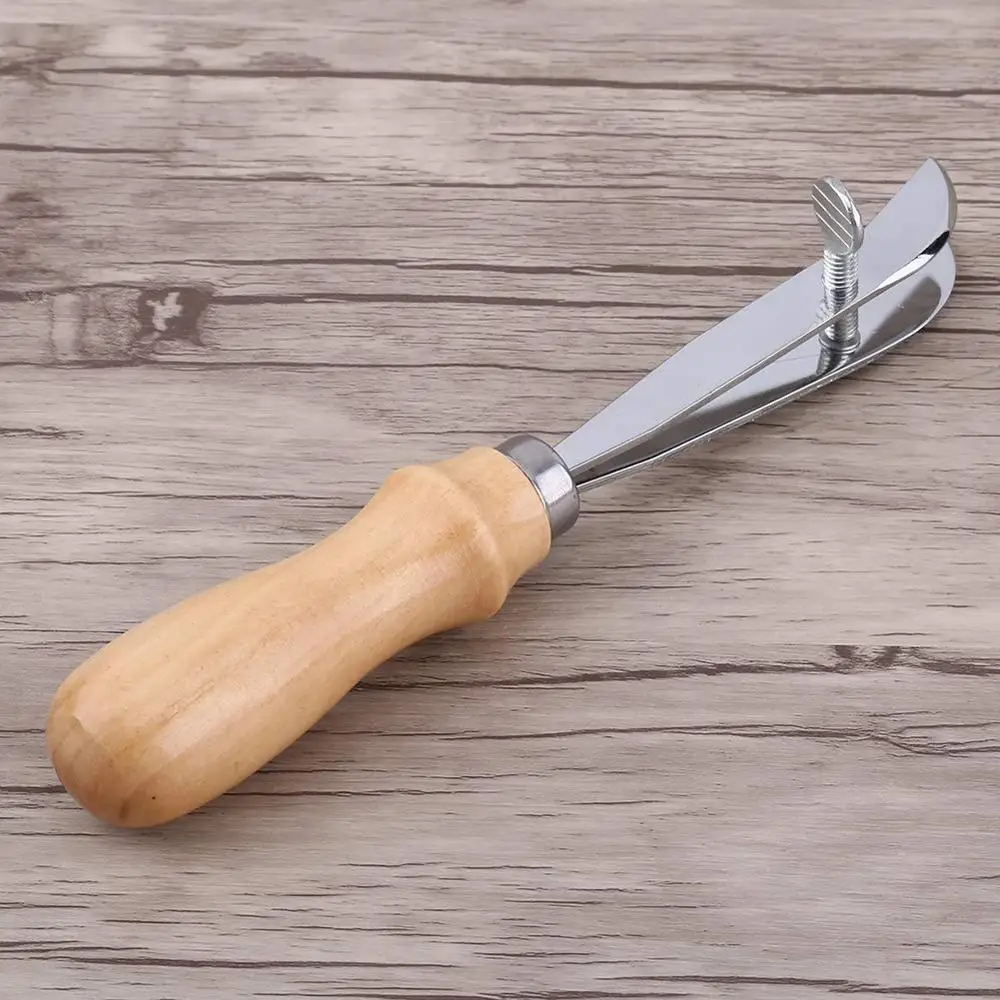 1 шт. регулируемый кожаный край Creaser Skiving Инструмент Профессиональная деревянная ручка DIY ручной работы кожевенное ремесло рабочие инструменты