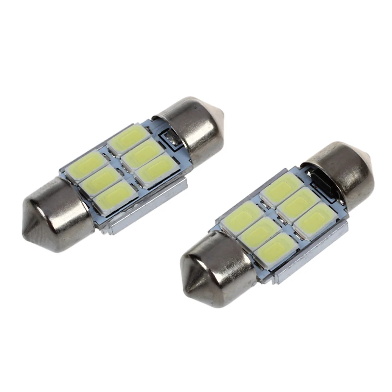2x31 мм 6 5630 Светодиодный фестон SMD Освещение в помещении 3 Вт 195LM 6500K|Светодиодные
