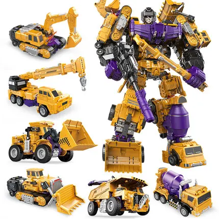 3 styles IN-STOCK  6in 1 NBK 1-6 Hook Transformation Robot Ko Version Gt Scraper Of Devastator Action Figure Toys Outdoor wrestling toys Action & Toy Figures