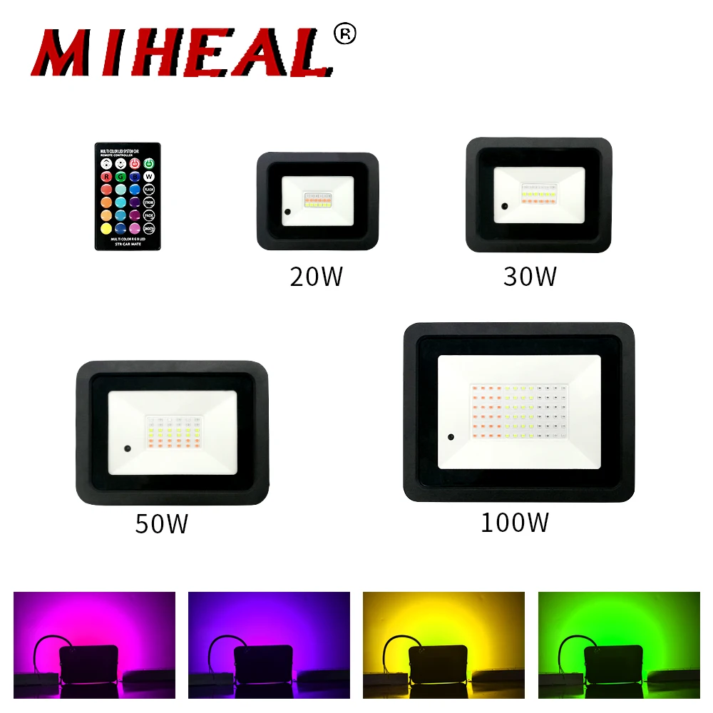 Lampu Sorot Rgb Led Terbaru 2021 20w 30w 50w 100w Lampu Sorot Rgb Luar Ruangan Lampu Sorot Led Ip68 Lampu Pencuci Dinding Dengan Remote Control Lampu Sorot Aliexpress