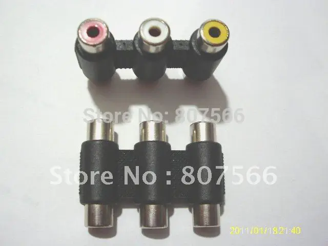 50 pcs 3 RCA Female Jack to Connector Long about 30 mm New | Обустройство дома