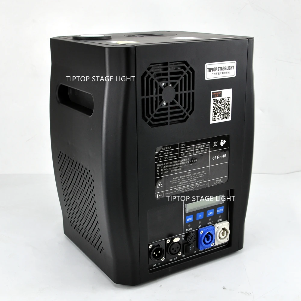 Gigertop 600 Вт новая холодная машина фейерверков Мощность вход/выход разъем Дейзи цепное соединение Высокая струйная дистанция DMX512/пульт дистанционного управления