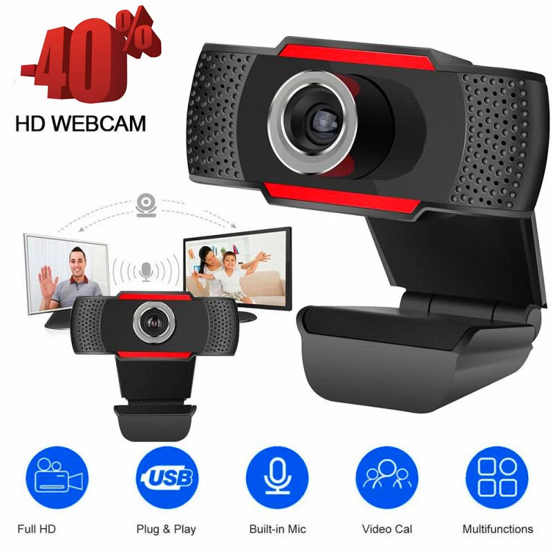 

Rotatable HD Webcam PC Mini USB 2.0 Web Camera Video Recording High definition with 480P true color images With Microphone