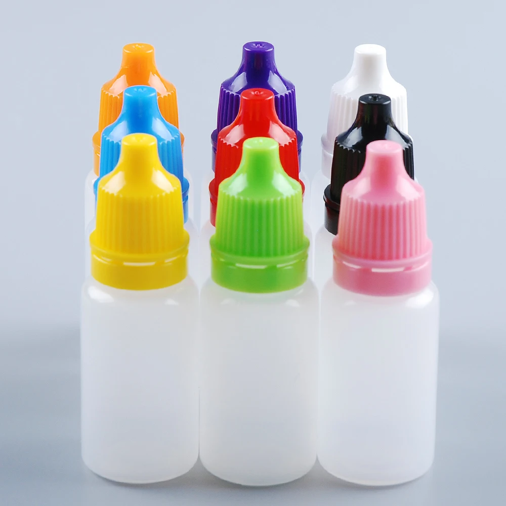 

10pcs Empty Empty Plastic Squeezable Dropper Bottles 10ml Eye Liquid Dropper Sample Eyes Drop Refillable Bottle