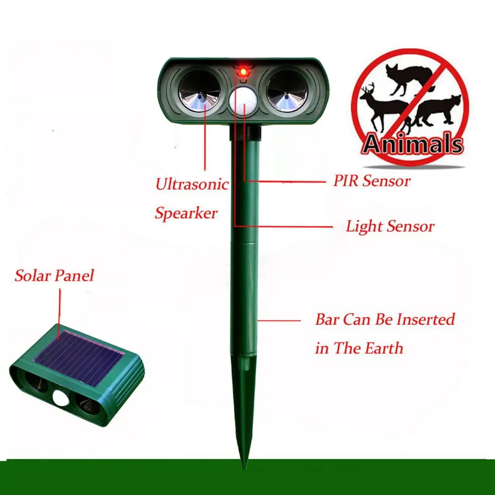 Solar Charging Drive Cat Drive Dog Infrared Drive Cat Drive Dog Multi-Functional Insect Repeller Ultrasonic Animal Repeller