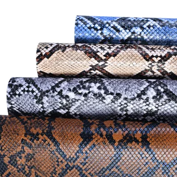 

25*34cm PU Snake grain artificial faux leather fabirc for bags making DIY handmade decoration sold by pieces