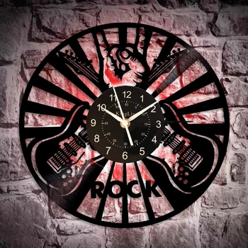 

Double guitar Black Wall Clock 12 Inches(30cm) Home Interior Decor Wall Art Wall Sticker Exclusive Tailoring Design
