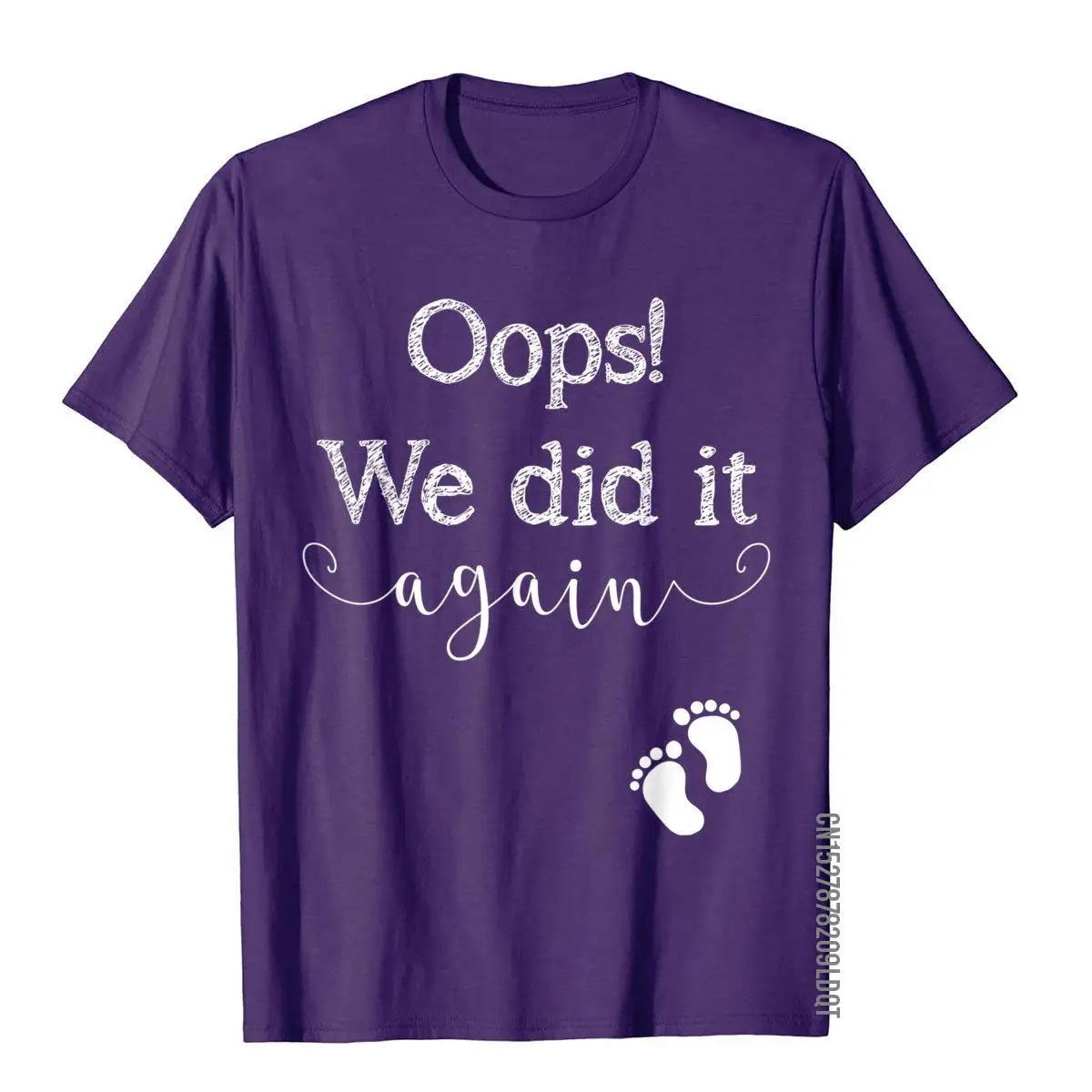 Funny Oops Pregnancy Announcement Shirt I We Did it Again__B13725purple