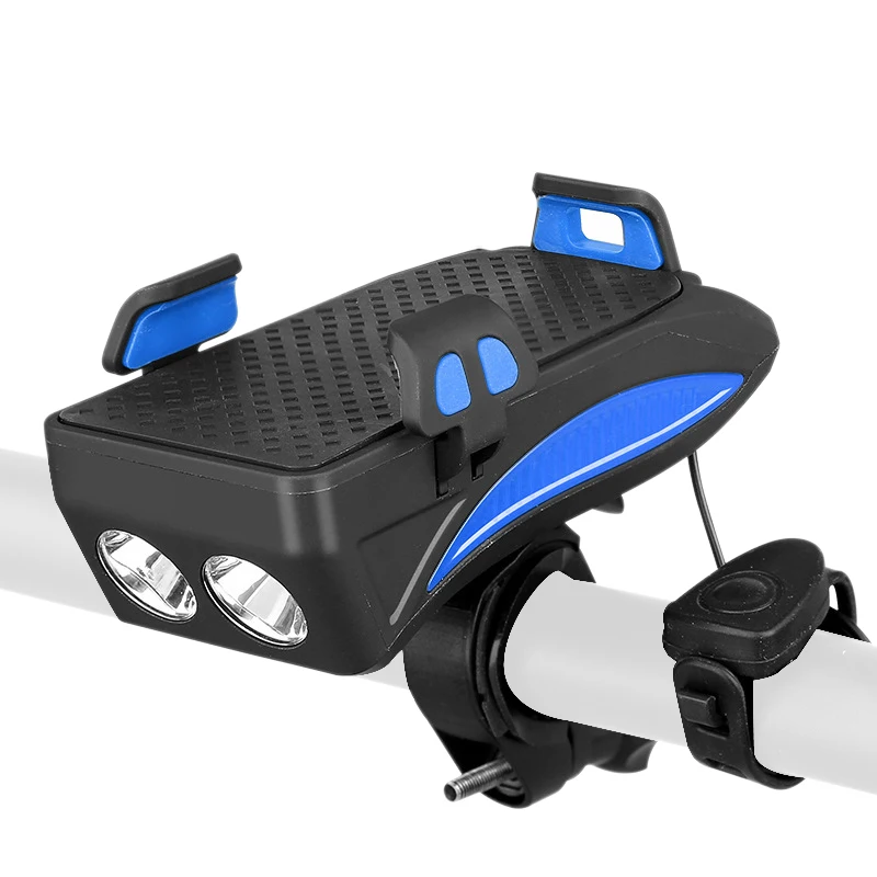 

Adjustable Bike Phone Bracket Waterproof Bicycle Rack Handlebar Holder With Led Light & Horn For Mountain Bikes And Motorcycle R