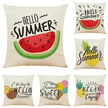 

Zeroomade Fruit Pattern Cotton Linen Cushion Covers Home Decorative Throw Pillow Cases Cover For Sofa Bed Chair 6 Style 45x45