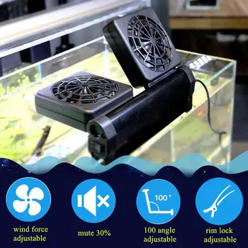 

Durable Aquarium Fan Saltwater Plastic Convenient Humidity Aquarium Cooling Accessories Wind Force Cooling Fan Fresh Water Heat