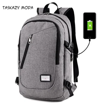 

USB Charging Port Business Backpack Men School Student Laptop Backbag Backpack Travel Daypacks Mochila Hombre Back Pack For Male