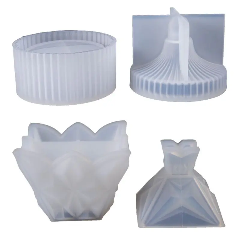 

Round stripe storage jewelry box DIY crystal Epoxy Resin Mold Silicone storage