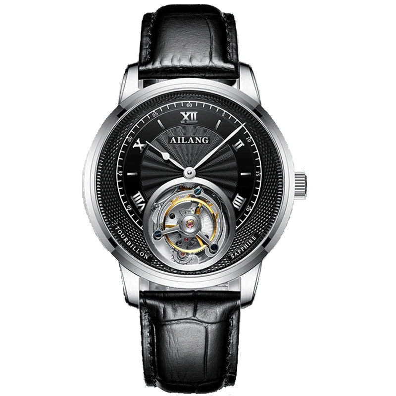 Watch genuine real tourbillon mechanical watch men's watch ultra-thin classic luxury brand hollow men's watch AILANG 2021 new