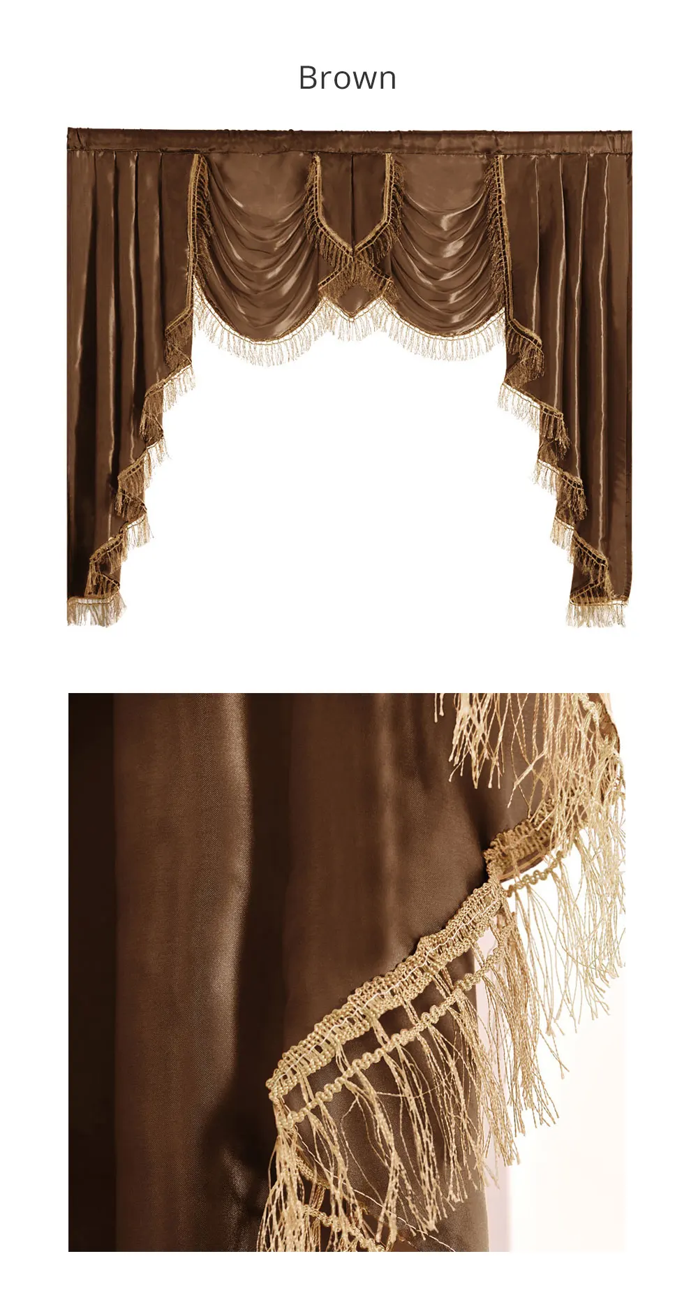 NAPEARL 1 шт. роскошный балдахин шторы короткие однотонные капли для спальни Европейский стиль полу тени элегантный декор панели деревенский