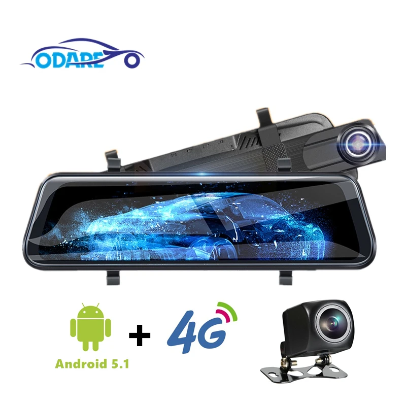 

Odare Stream RearView Mirror Dvr dash Camera avtoregistrator 10" IPS Touch Screen Full HD 1080P Car Dvr dash cam Night Vision