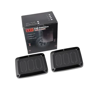 

12V LED Tail Lamp Assembly Reverse Brake Tail Lights for Jeep Wrangler 07-16 Durable ABS Housing Clear PMMA Lens Super Bright