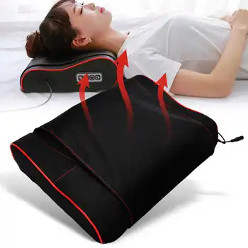 

PU Leather Neck Shoulder Massager Charging Moxibustion Heating Cervical Vertebra Care Massager Pain Relieve Therapy CN Plug 220V