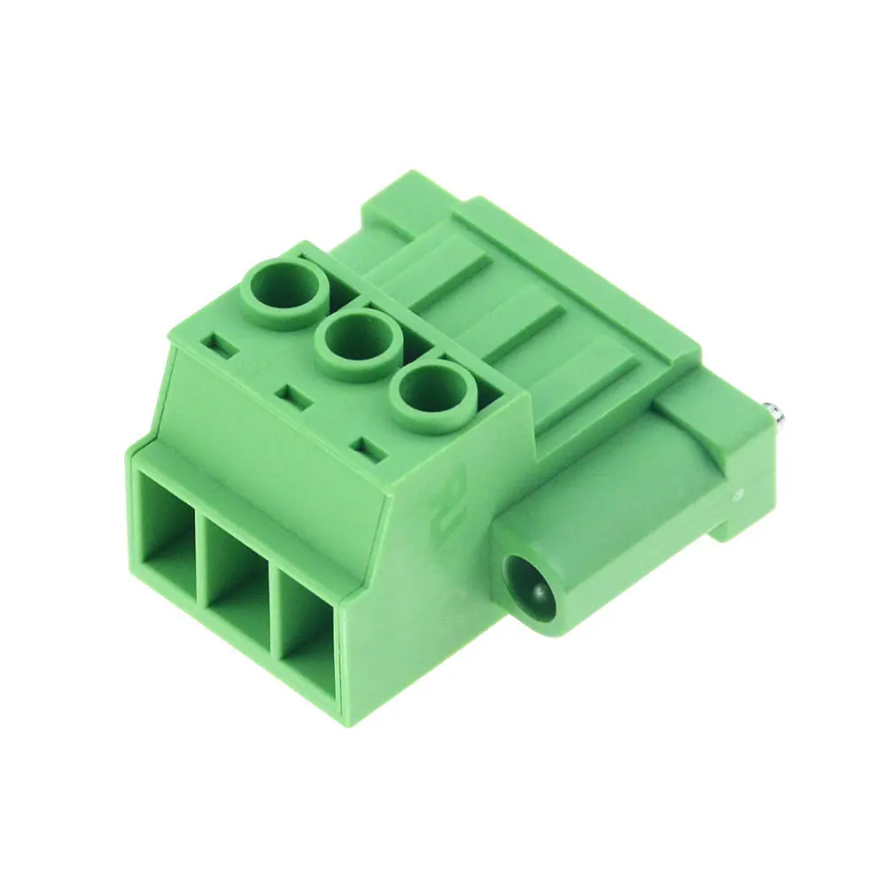 

2019 New High Current Pluggable PCB Terminal Block KF2EDGSKRM-7.62 2P 3P 5P 6P 8P 9P 10P Fixed Hole Head Connector