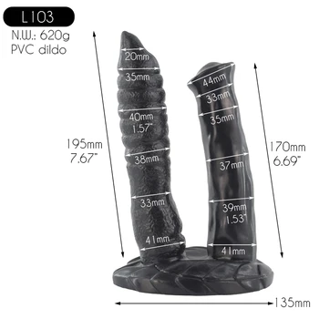 SXXY Double Dildo Harness Dual Heads Adults Sex Toys with Sucker for Lesbian Female Masturbator Animal Horse Anal Plug Dog Penis 2