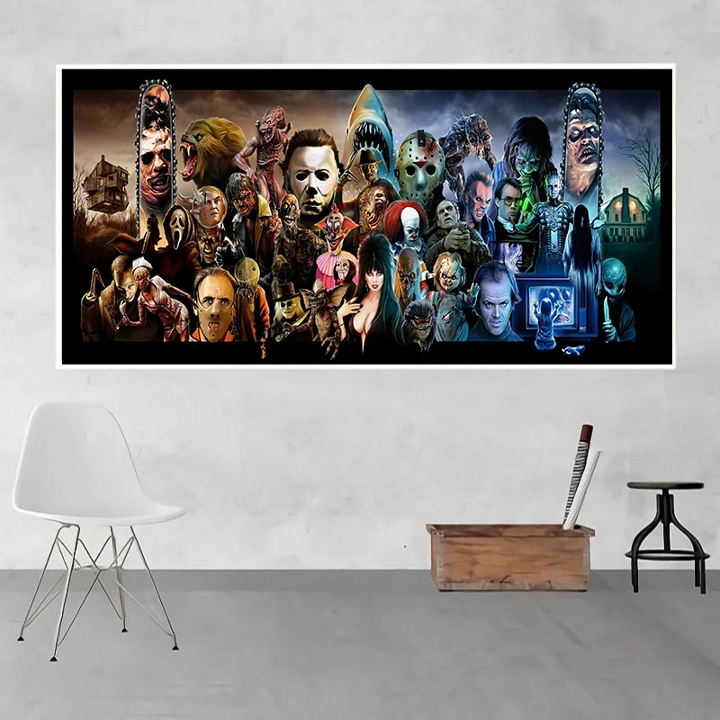 5D DIY Full Diamond Painting Classic Horror Villains and Monsters MASH