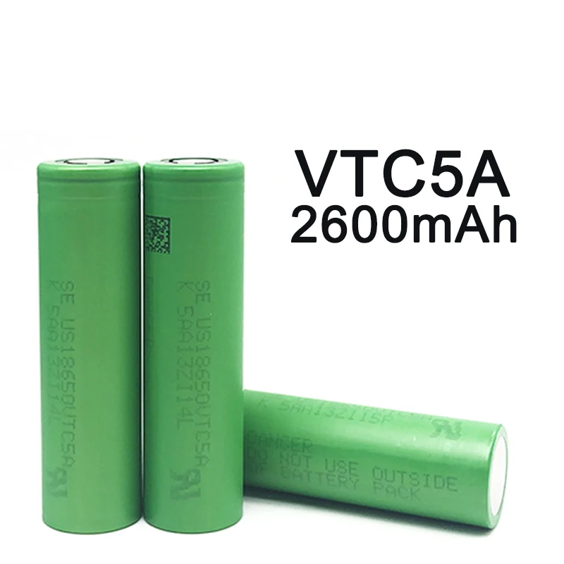 Новая батарея VTC5A 18650 литий-ионная литиевая батарея высокой емкости 2600 мАч для фонарика фары батареи sony