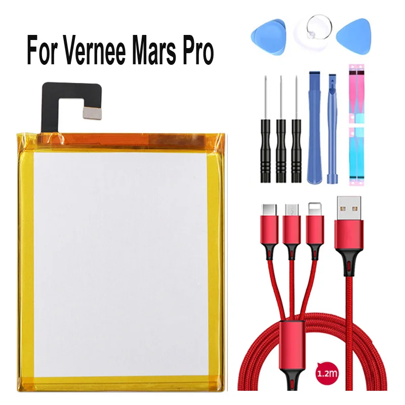 100% новый аккумулятор 3500 мАч-3600 мАч для Vernee Mars Pro + USB-кабель набор инструментов |