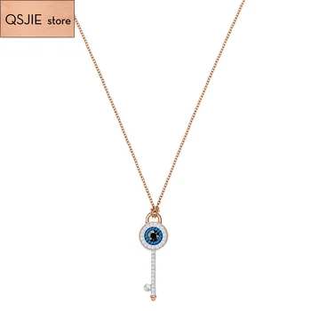 

Qsjie high quality SWA New Devil's eye female key chain anniversary Necklace Fashion Jewelry