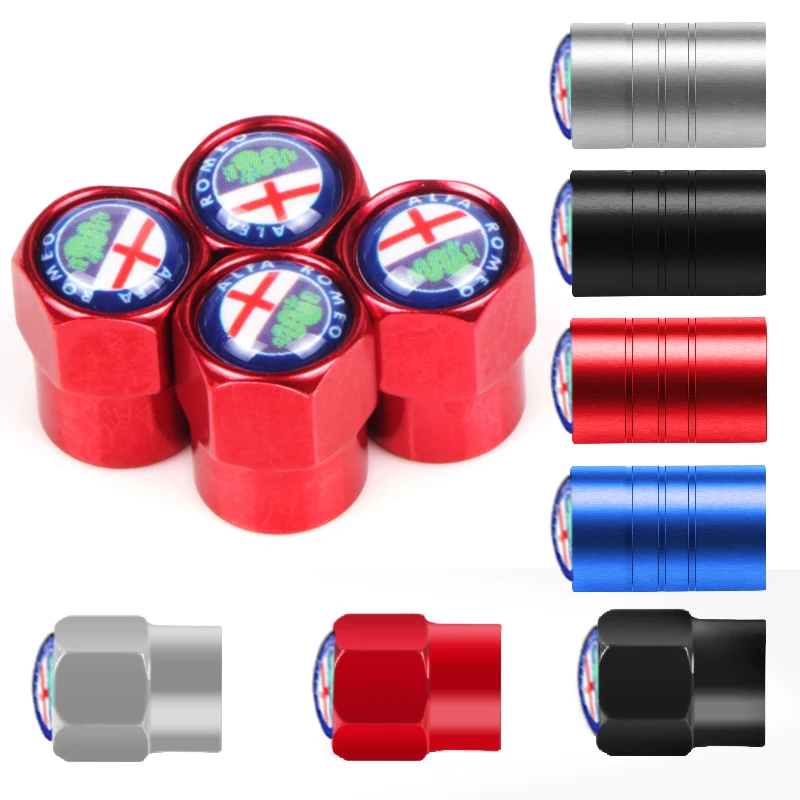 

4pcs metal car tire valve cap waterproof cover For alfa romeo 159 147 156 giulietta 147 159 mito Car Accessories