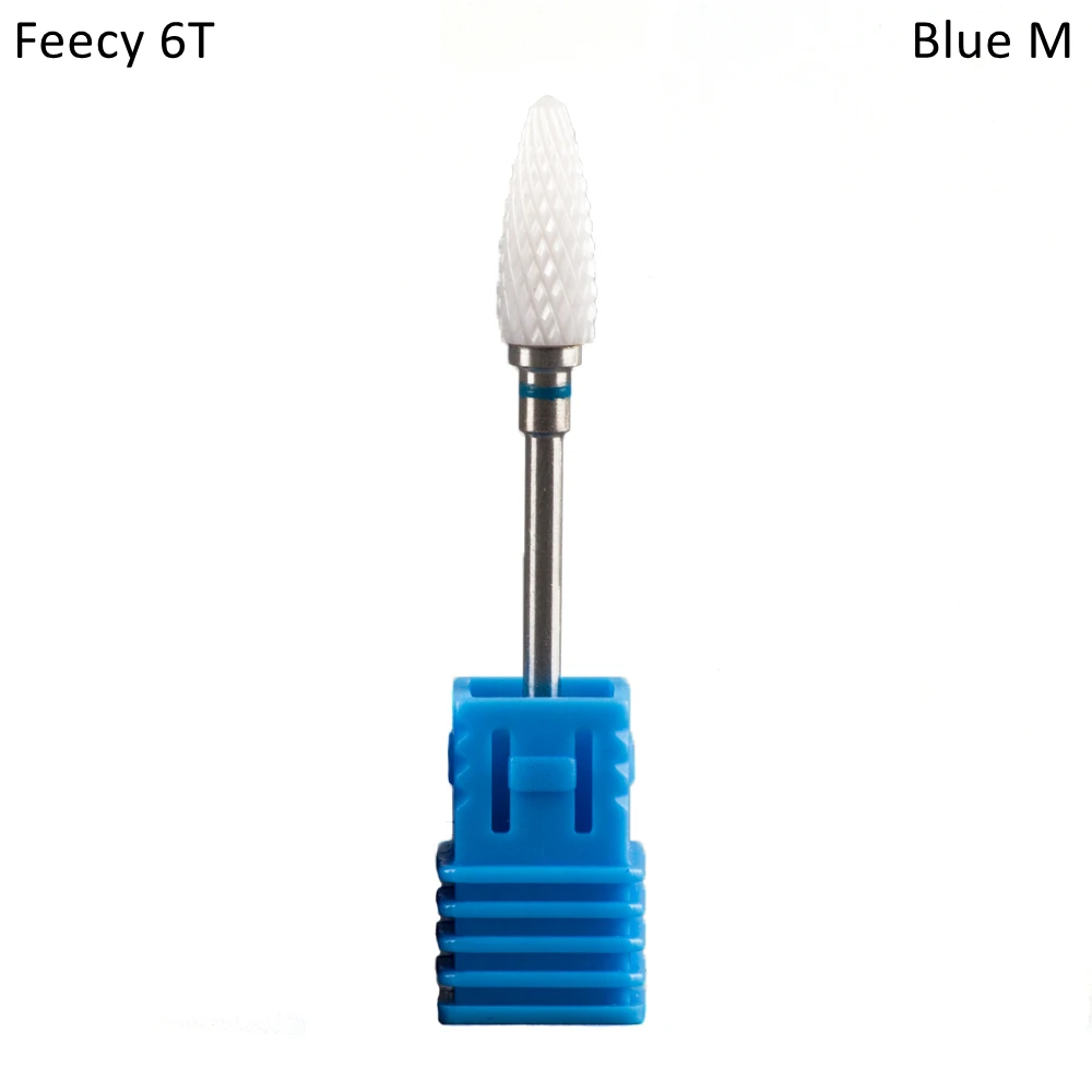 Milling Cutter For Manicure And Pedicure Mill Electric Machine For Nail Electric Nail Drill Bits Nail Art Mill Apparatus Feecy - Цвет: Feecy  6T Blue M