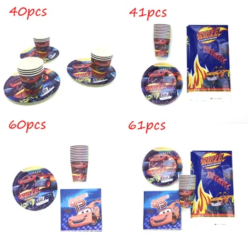 

61pcs Blaze And the Monster Machines Birthday Party Decorations Paper Cup Plate Tablecloth Kids Party Supplies Car Napkin Supply